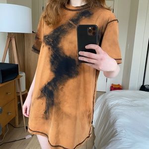 Hand Bleach-Dyed COS Mini Dress